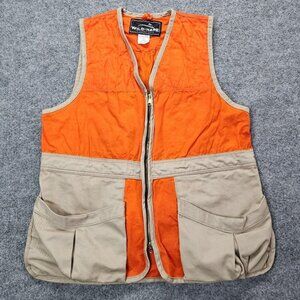 Wild Hare Orange Tan Shooting Vest Uplan Game vest Canvas Mens Large Hunting